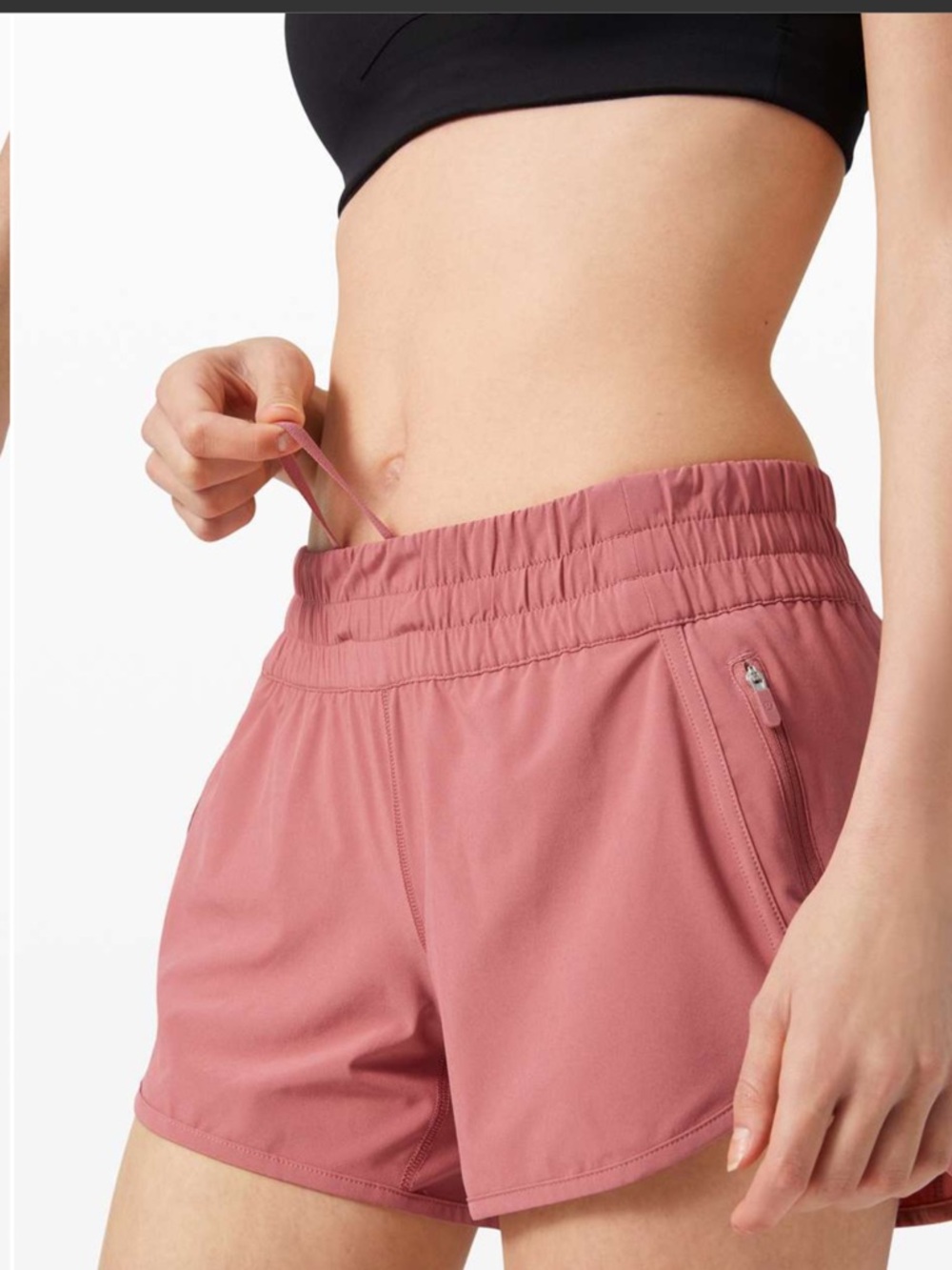 Lululemon Tracker Short V 4” Cherry Tint sz 12